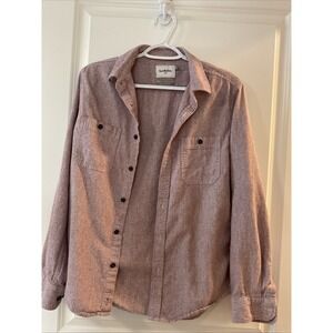 Goodfellow Men's Standard Fit Button-Down Shirt Size Small Red Pink Preppy